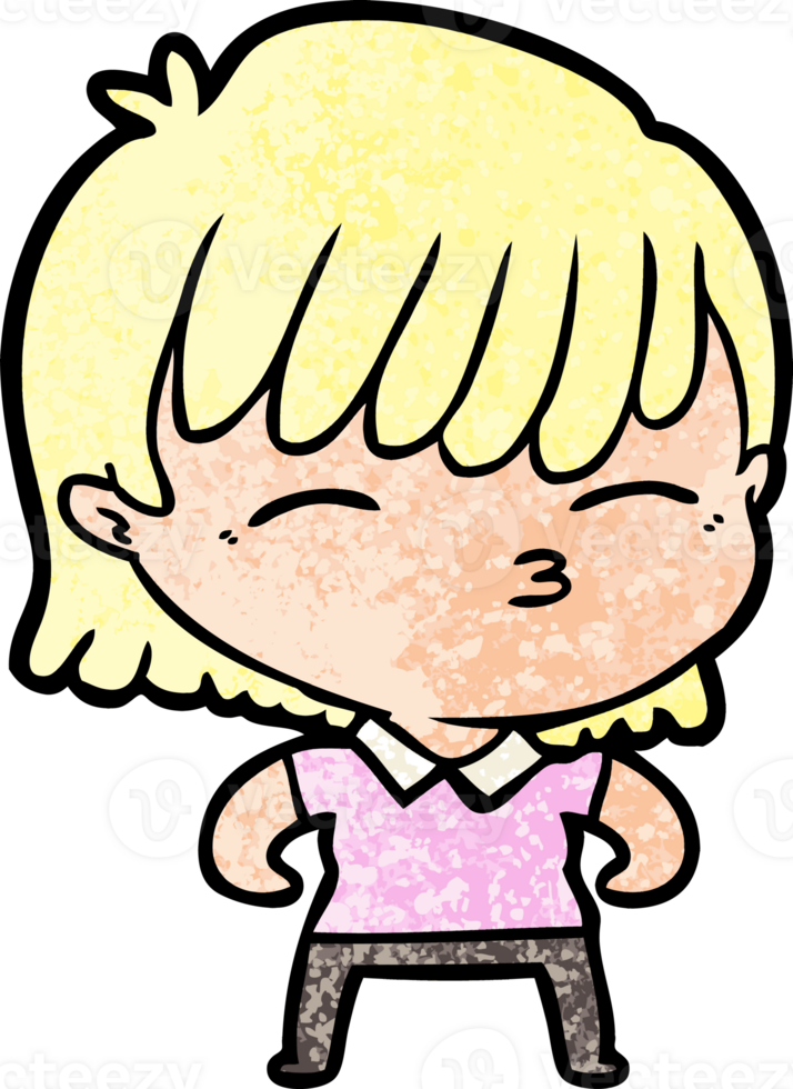cartoon woman drawing png