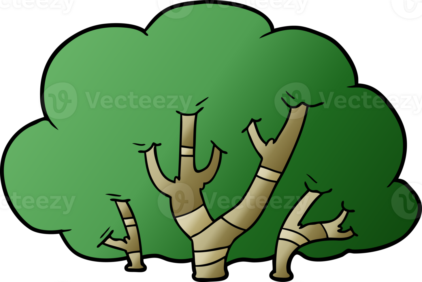 cartoon trees drawing png