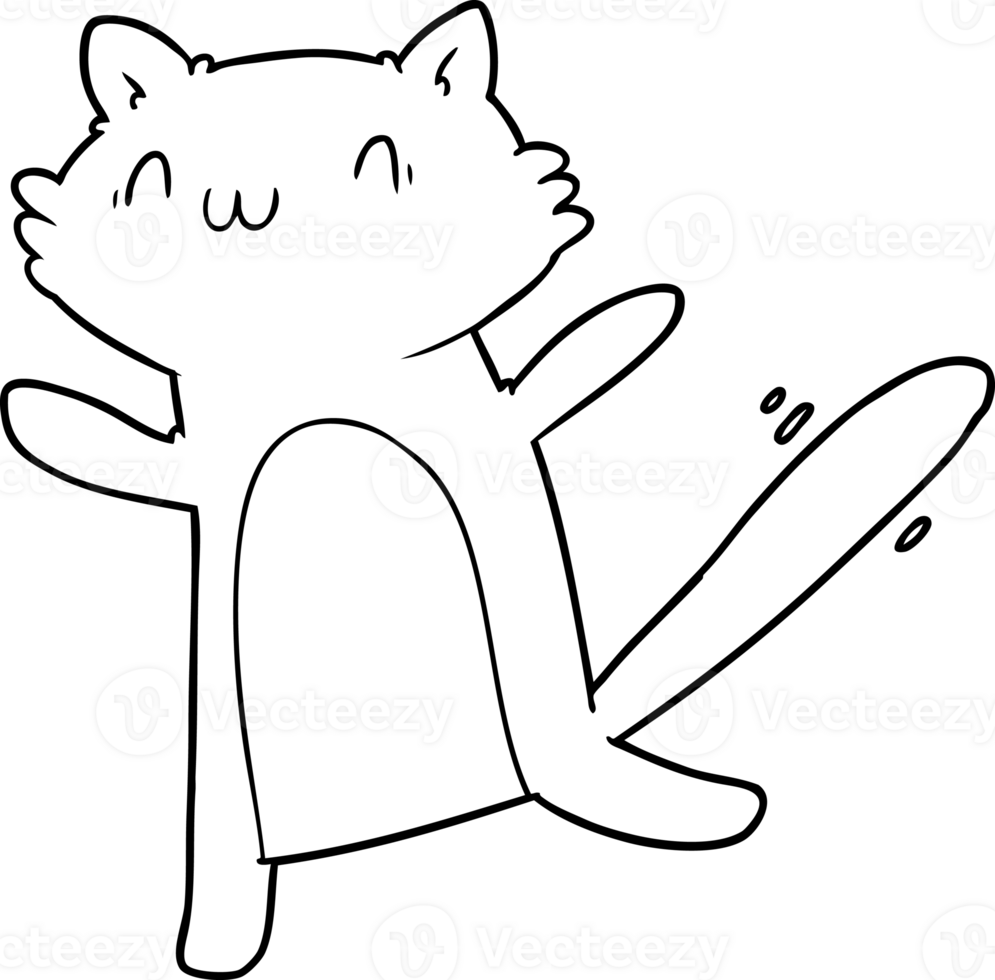 cartoon dancing cat png