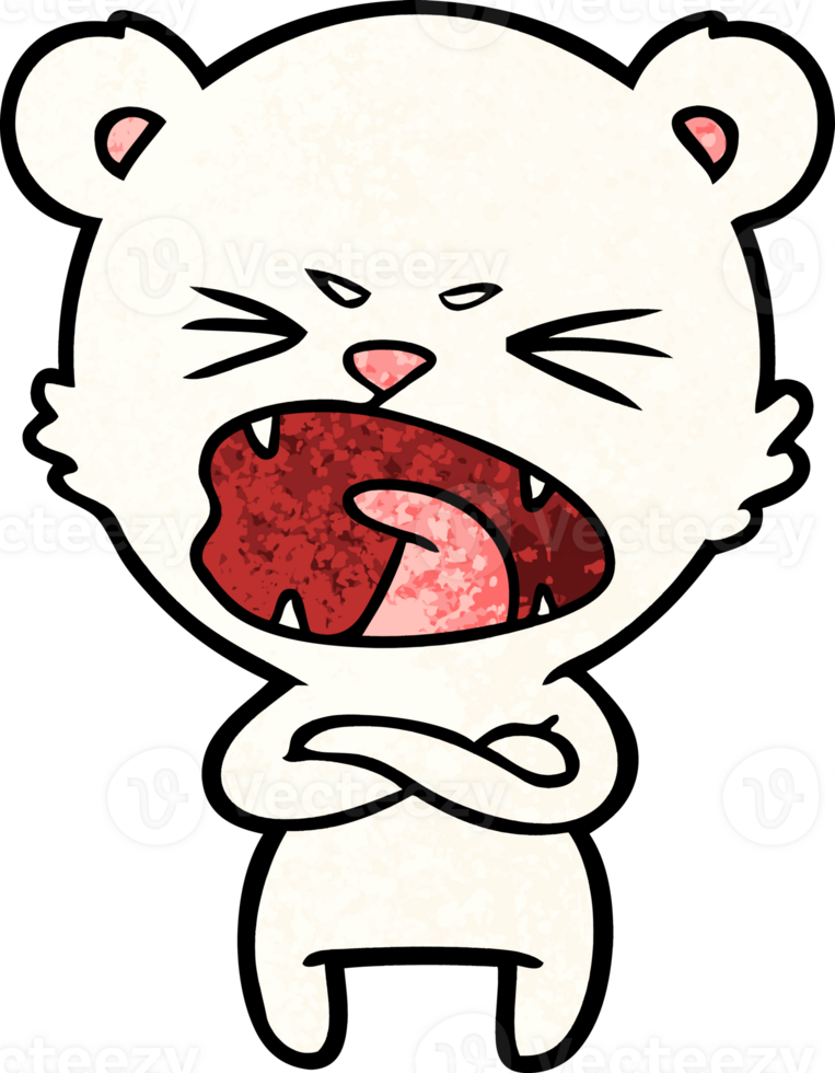 angry polar bear cartoon png