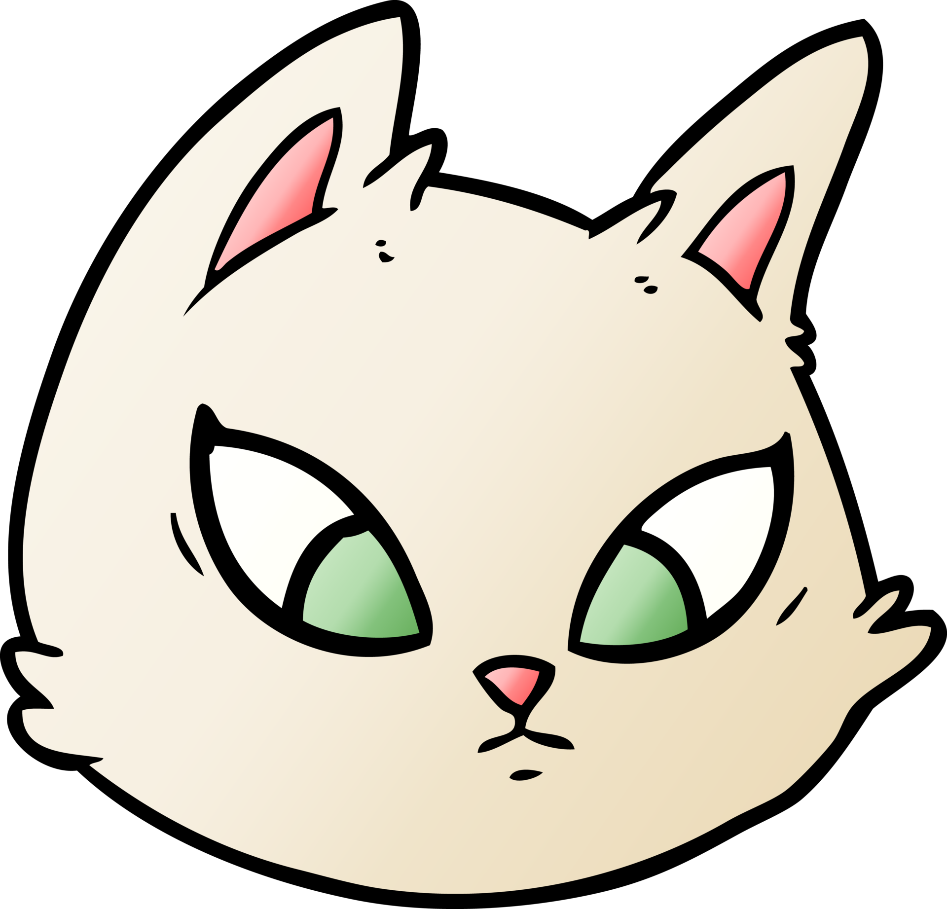 cartoon cat face 46694804 PNG
