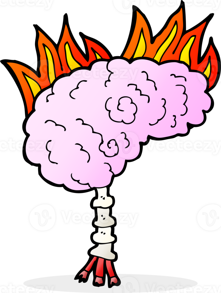 cartoon brain drawing png