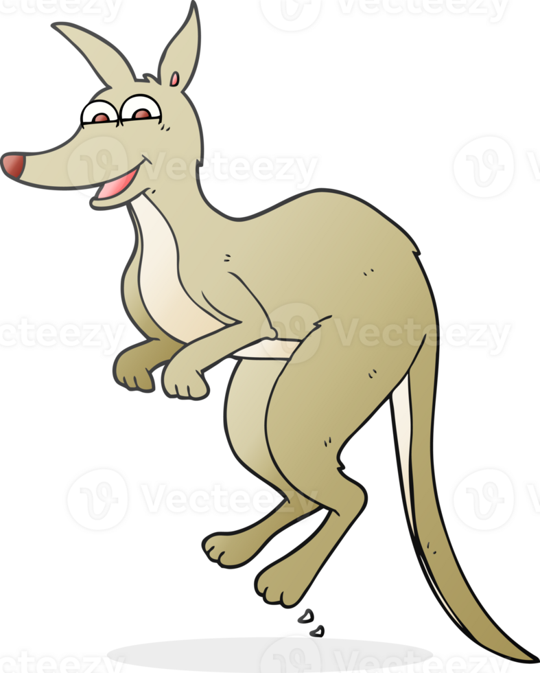 freehand drawn cartoon kangaroo png