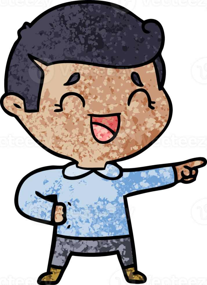 cartoon laughing man pointing png