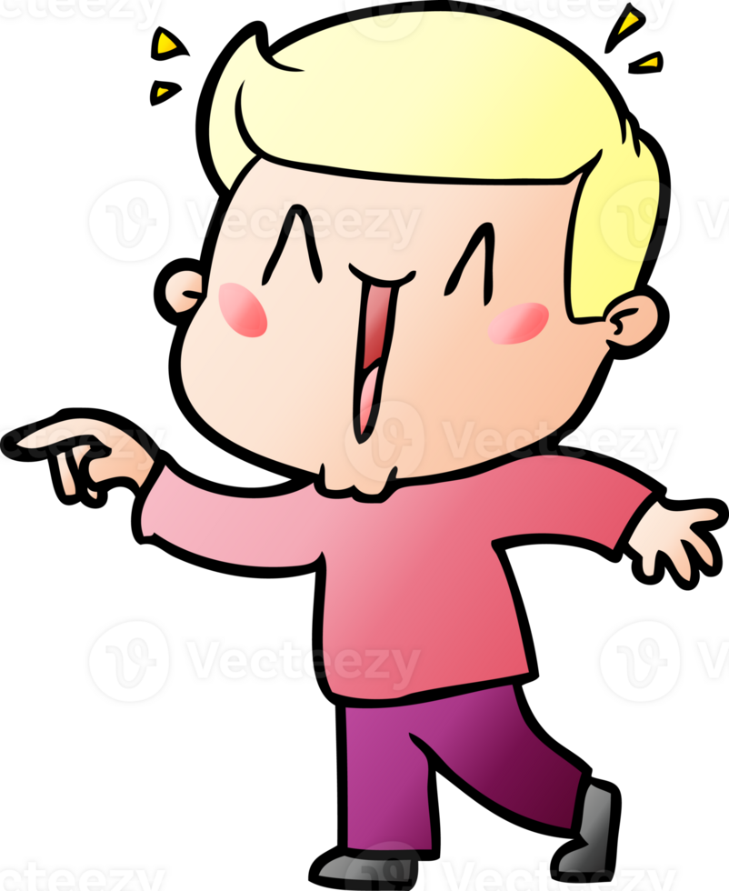 cartoon excited man png