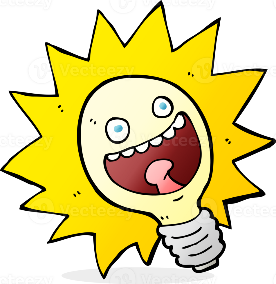 cartoon lightbulb drawing png