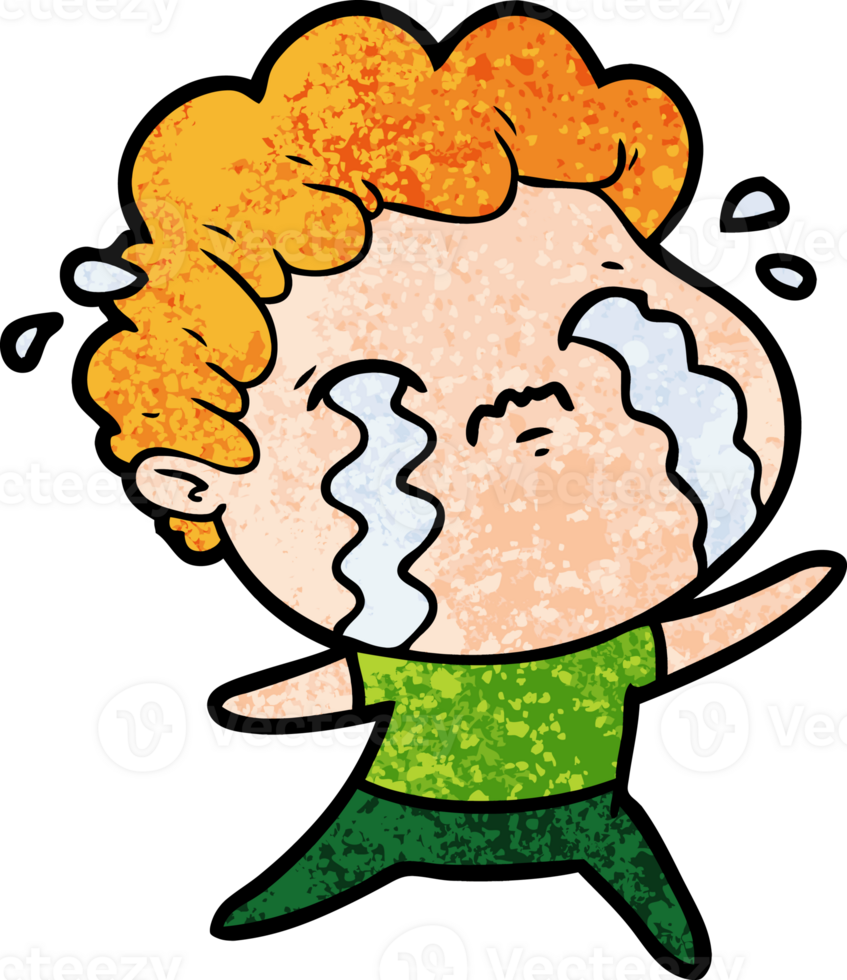 cartoon man crying png