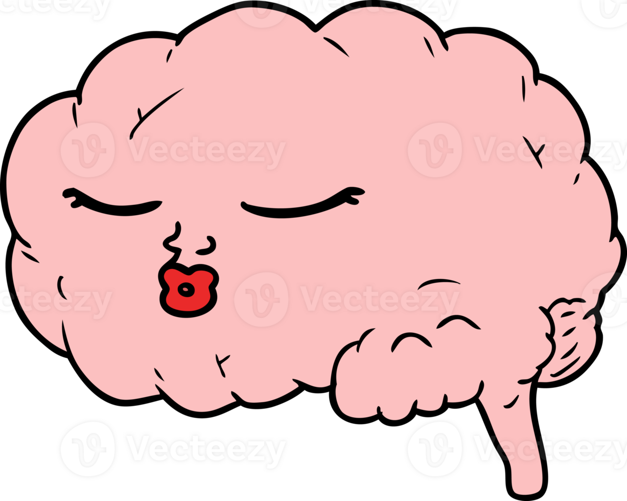 cartoon brain drawing png