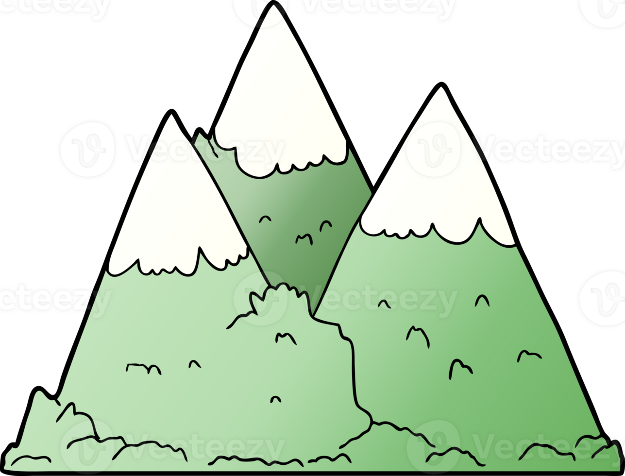 cartoon mountains drawing png
