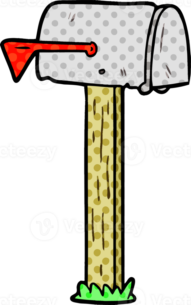 cartoon mailbox drawing png