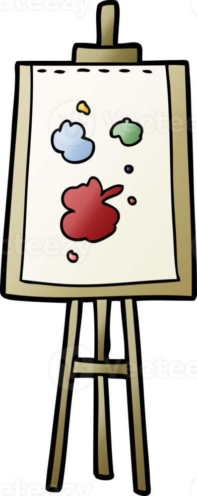cartoon painting easel png