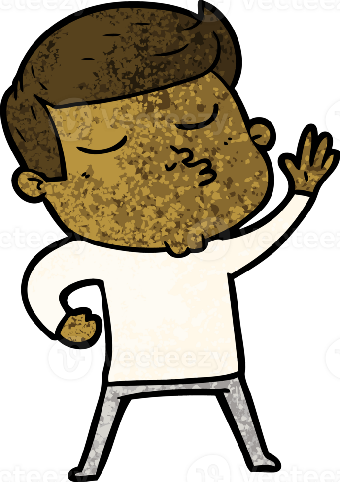 cartoon model guy pouting png