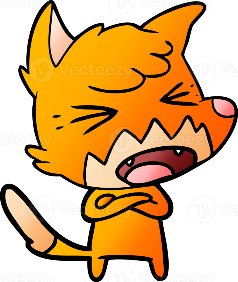 angry cartoon fox png