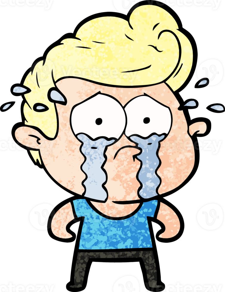 cartoon crying man png