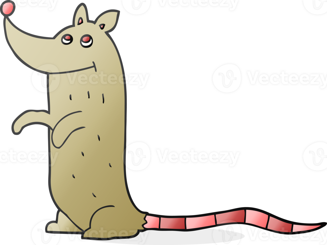 freehand drawn cartoon rat png