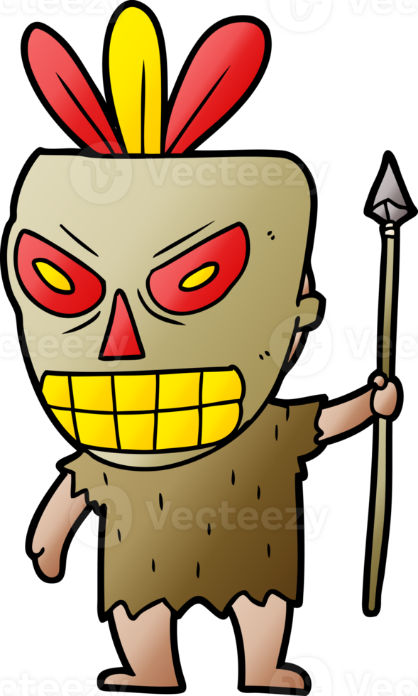 cartoon cannibal shaman png