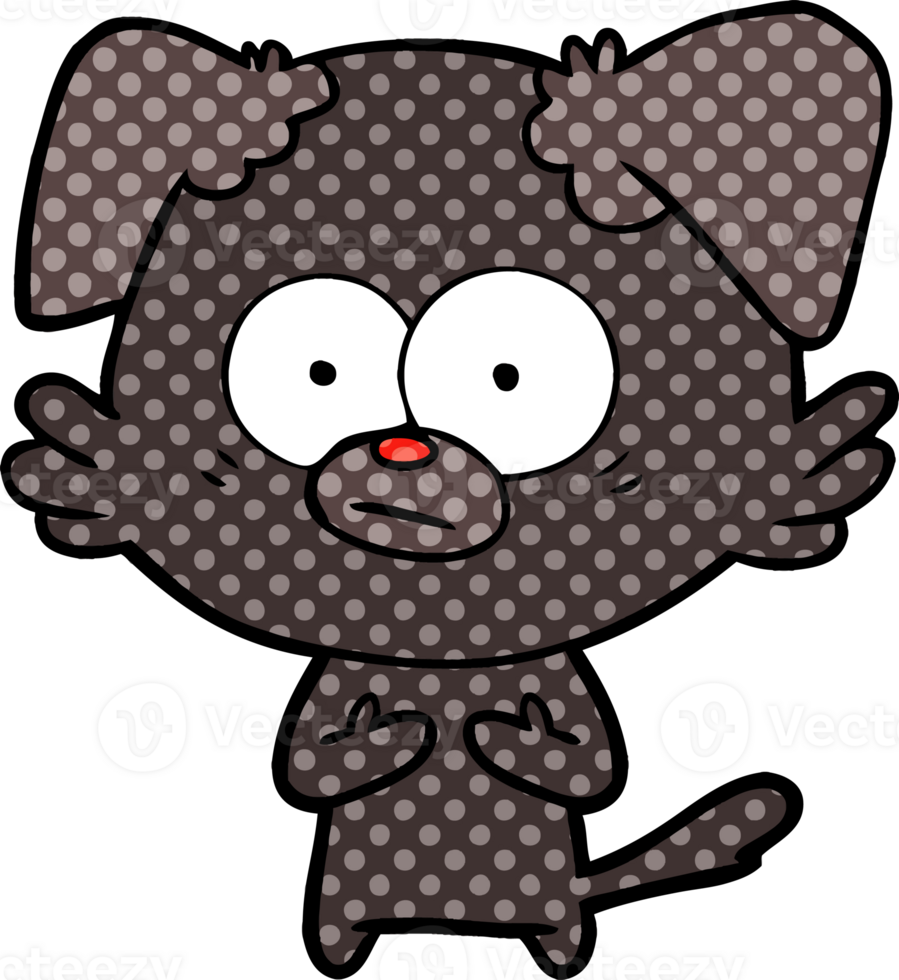 nervous dog cartoon png