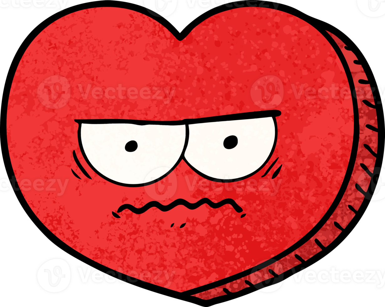 cartoon angry heart png