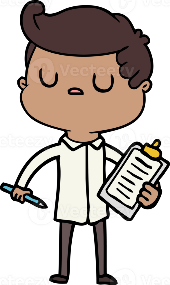 cartoon aloof man png