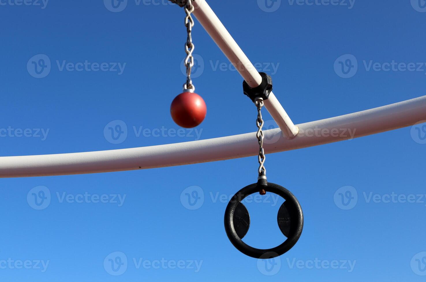 Device for playing sports in a city park on the Mediterranean coast photo