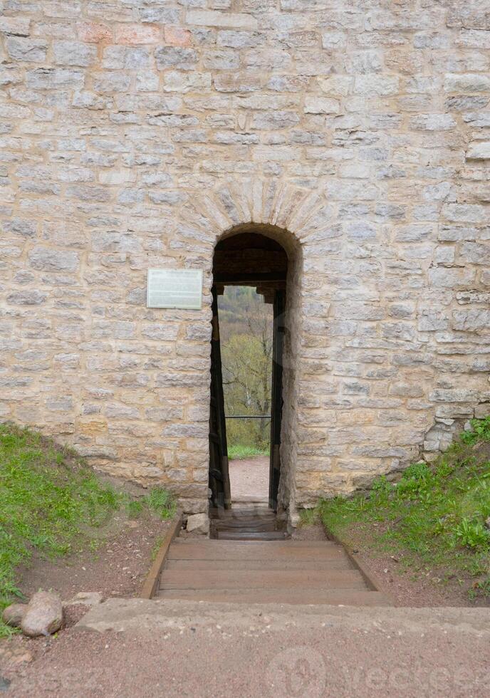 Secret exit on the territory of the Izborsk fortress, Izborsk, Pskov region. High quality photo