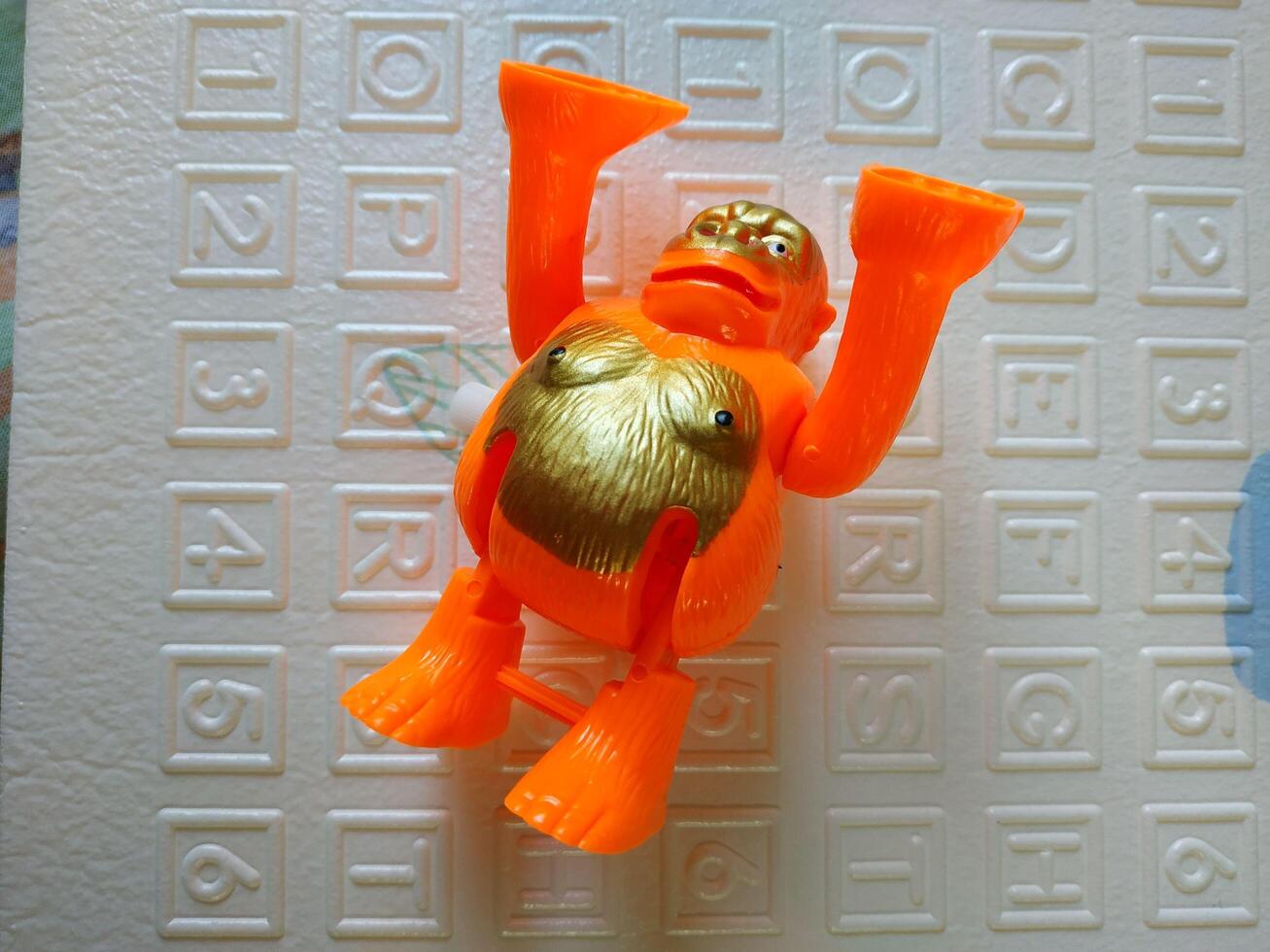 Gorilla toys made from plastic. small children's toys, Close up view photo