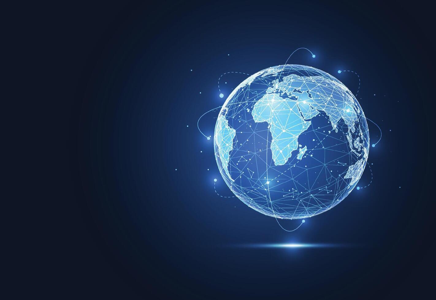 Global network connection. World map point and line composition concept of global business vector