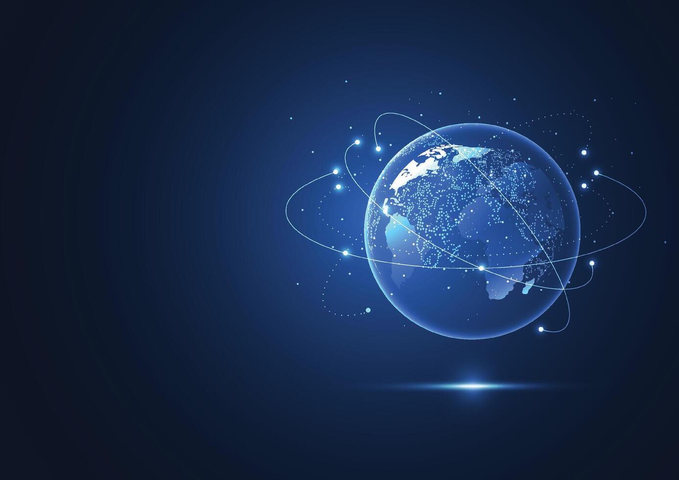 Global network connection. World map point and line composition concept of global business vector