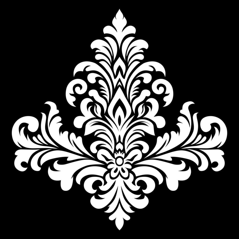 white damask Graphic for wallpaper ,fabric, packaging, wrapping. Damask flower ornament vector