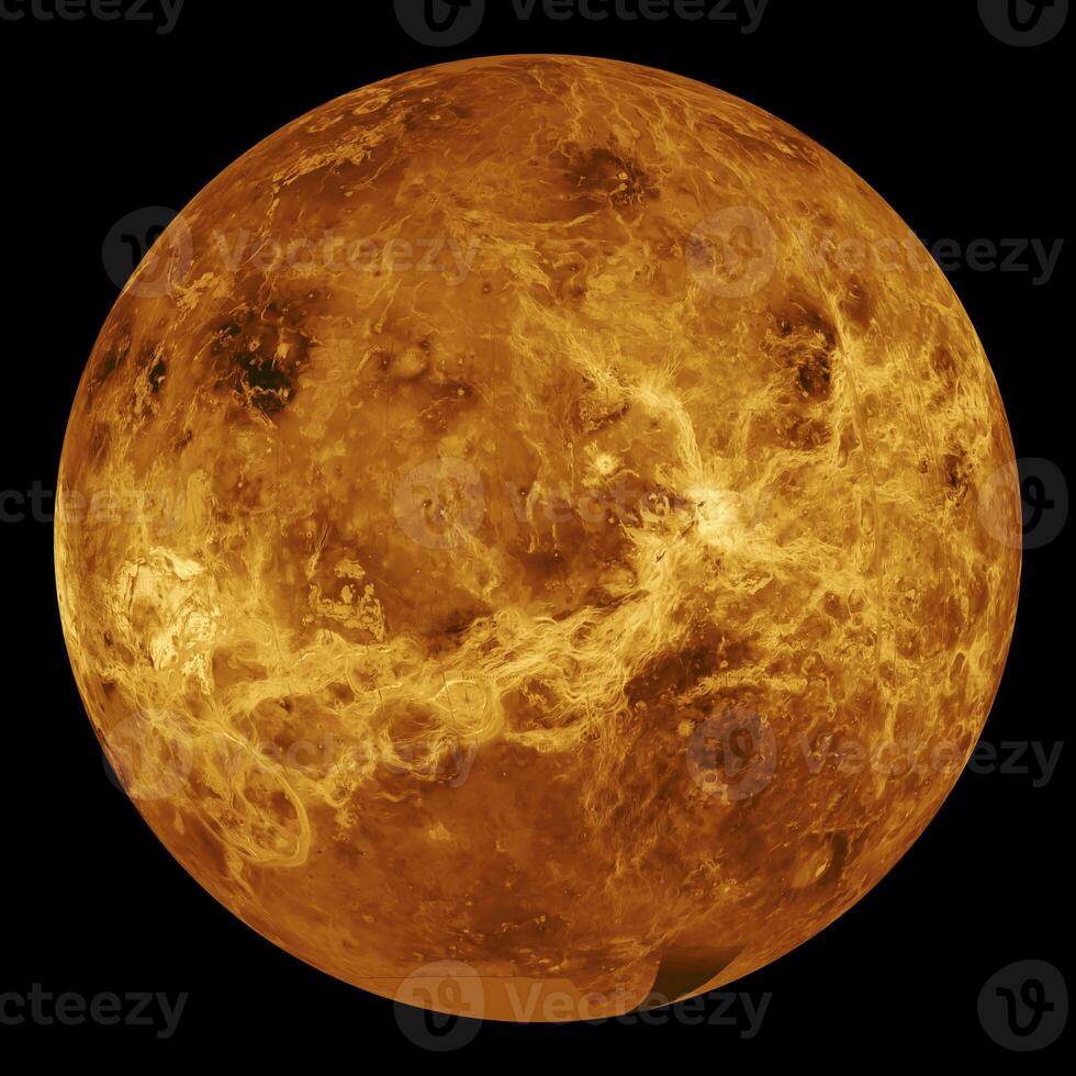 Venus planet close up in space, satellite image of Venus. Elements of this image furnished by NASA. photo