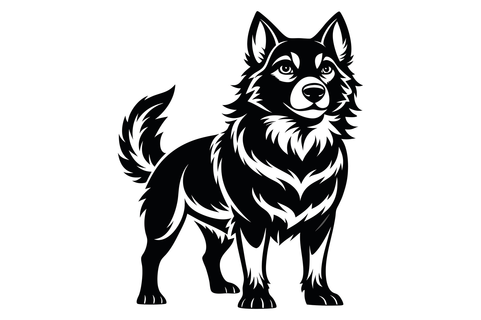 Black and White Silhouette. 46698902 Vector Art at Vecteezy