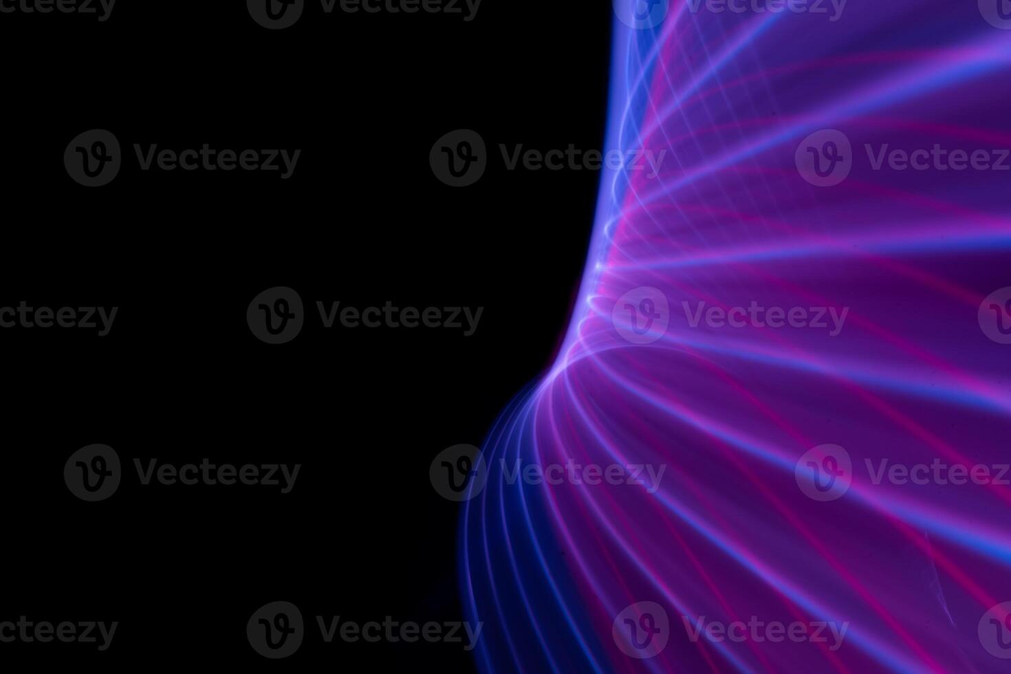 Abstract technology banner design. Digital neon lines on black background. photo