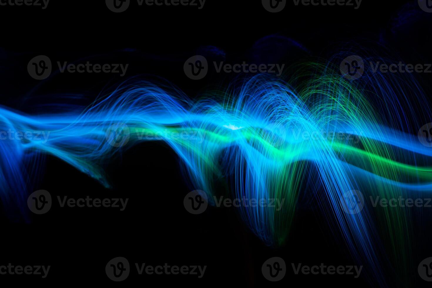 Blue Light wave of energy with elegant glowing lines. Abstract technology background. photo