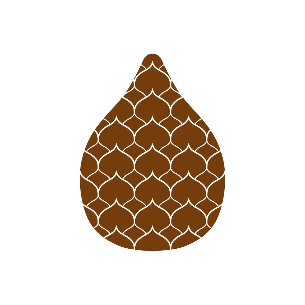 salak flat design illustration isolated on white background. sweet tropical snake fruit. Exotic vegan food in flat detailed style for packaging, designs, decorative elements vector