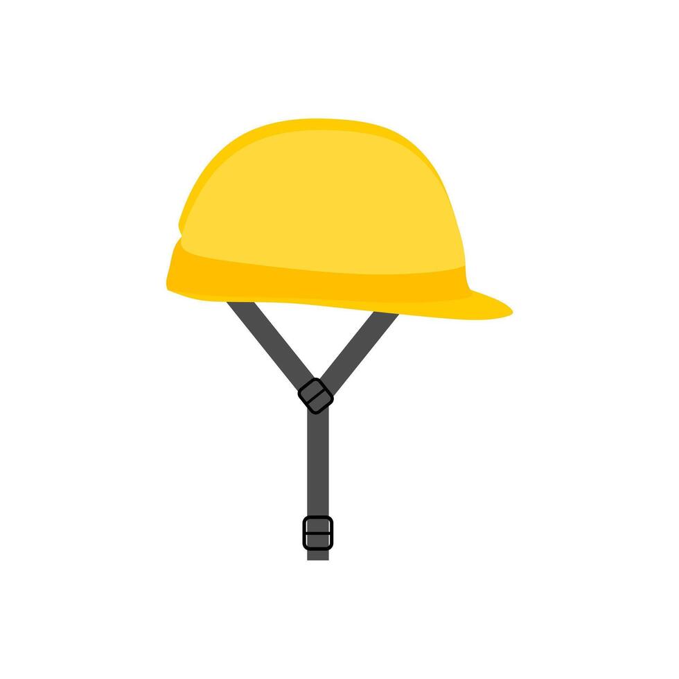safety construction helmet flat design illustration isolated on white background. construction safety industry hat protective worker hard hat. Protective worker helmet and safety tool vector