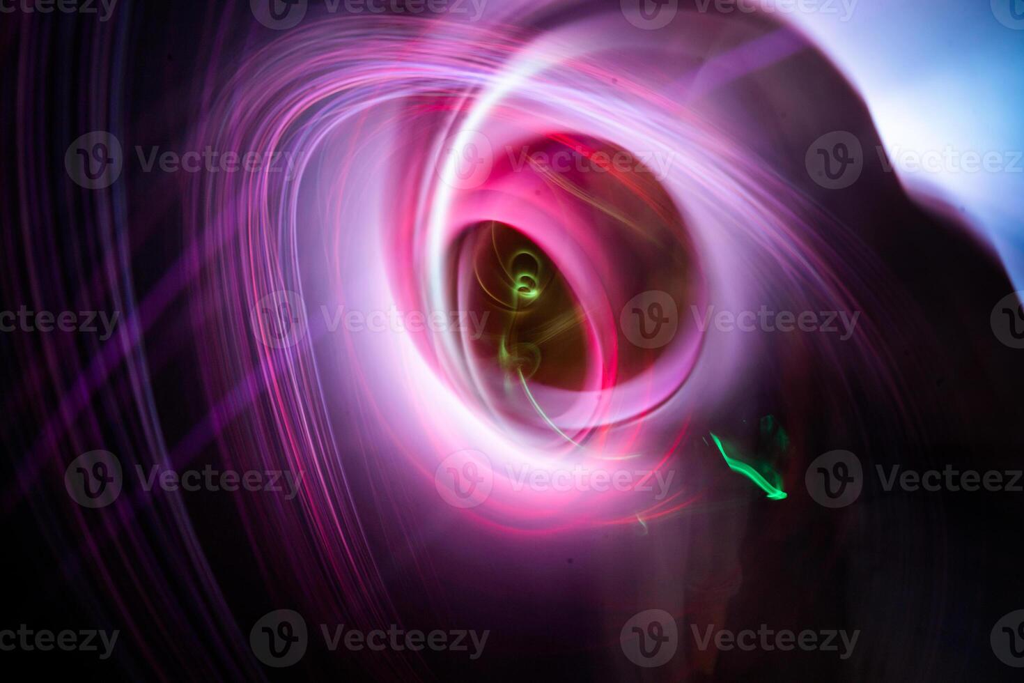 Artistic circle light wave of energy with elegant glowing lines. Abstract technology background. photo