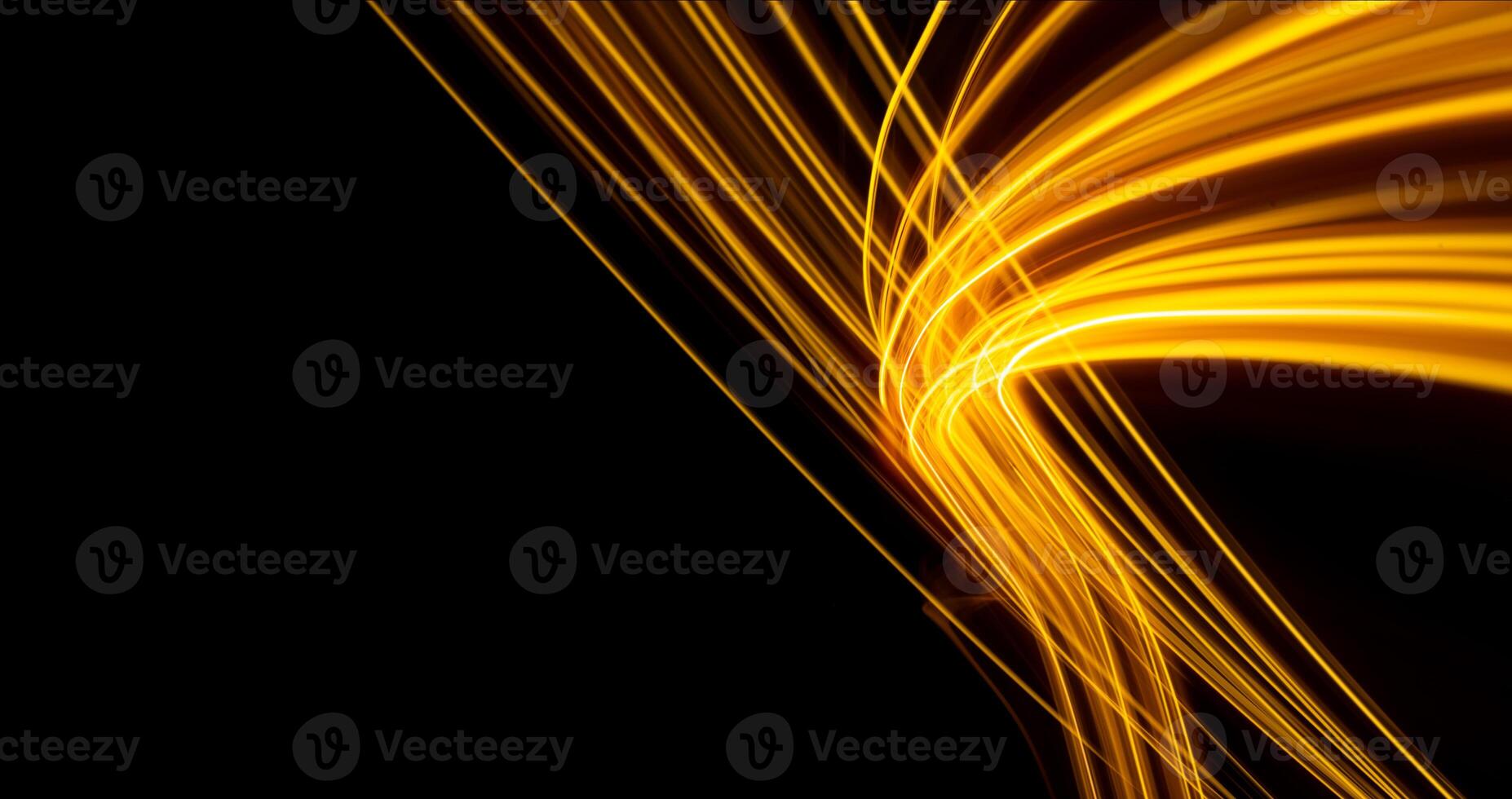 Abstract technology banner design. Digital neon lines on black background. photo
