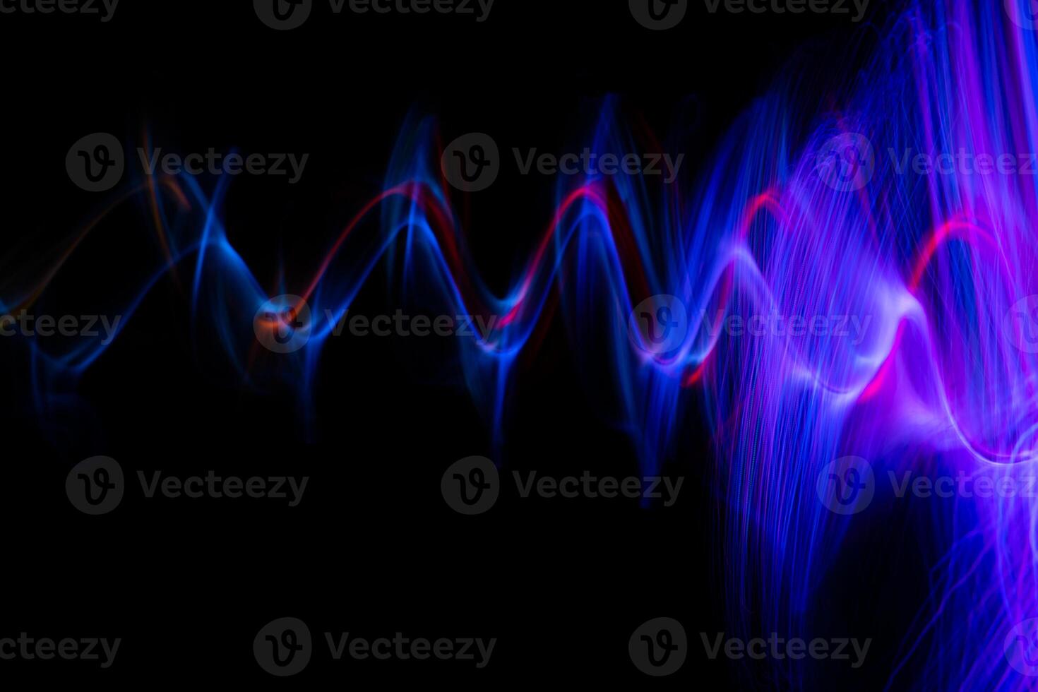 Futuristic light wave of energy with elegant glowing lines. Abstract technology background. photo