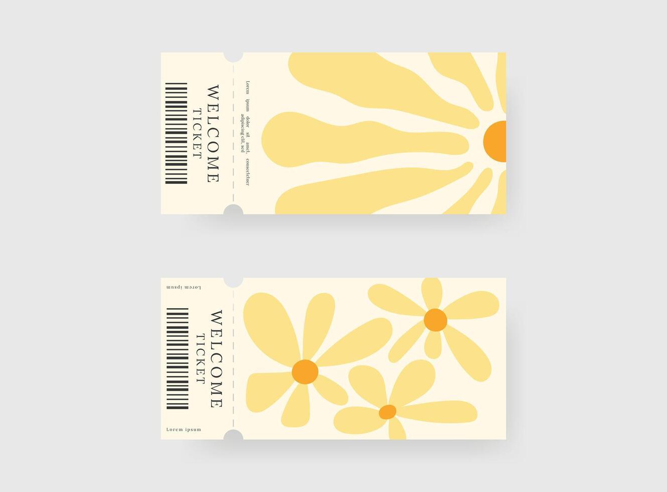 Event ticket template set. template illustration. vector