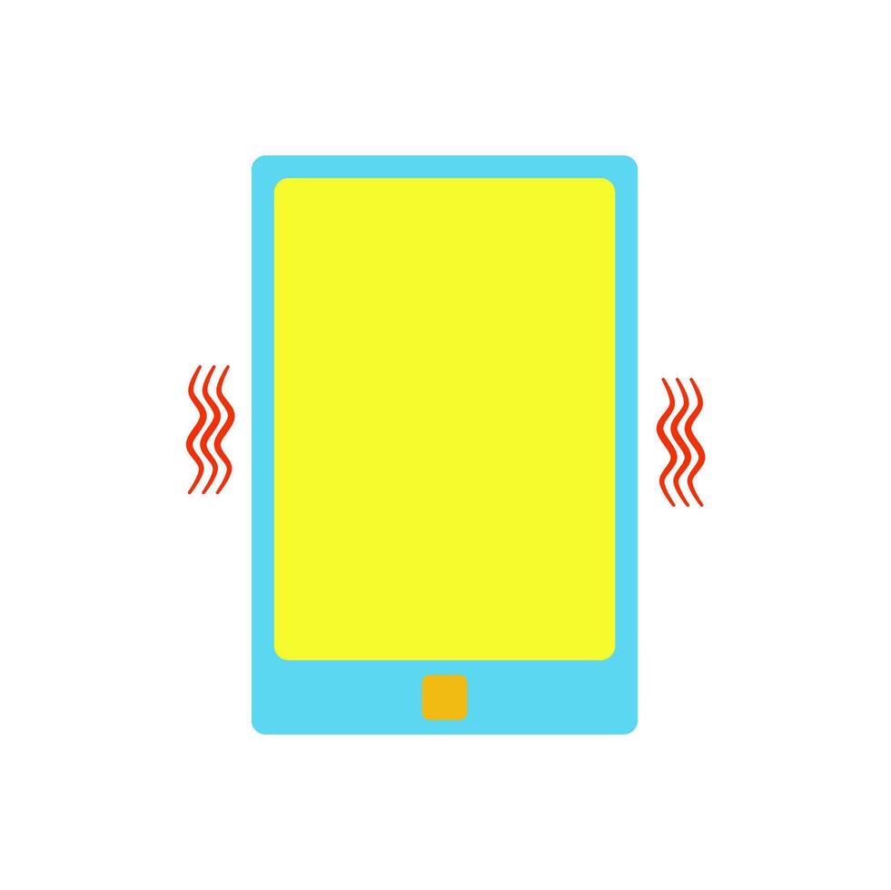 vibrating smartphone with effect on side. phone icon vibrating. phone icon with flat style vector