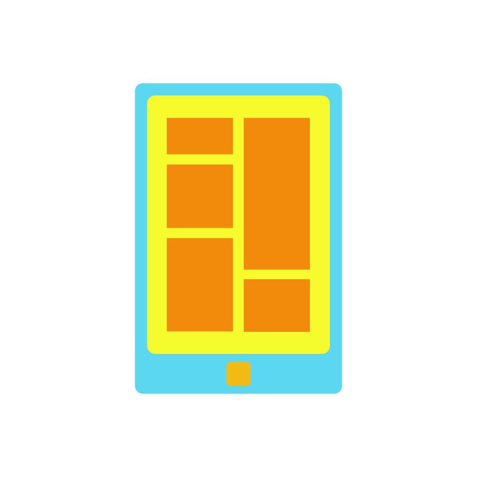 phone icon with app and widget on home screen. phone icon with flat style vector