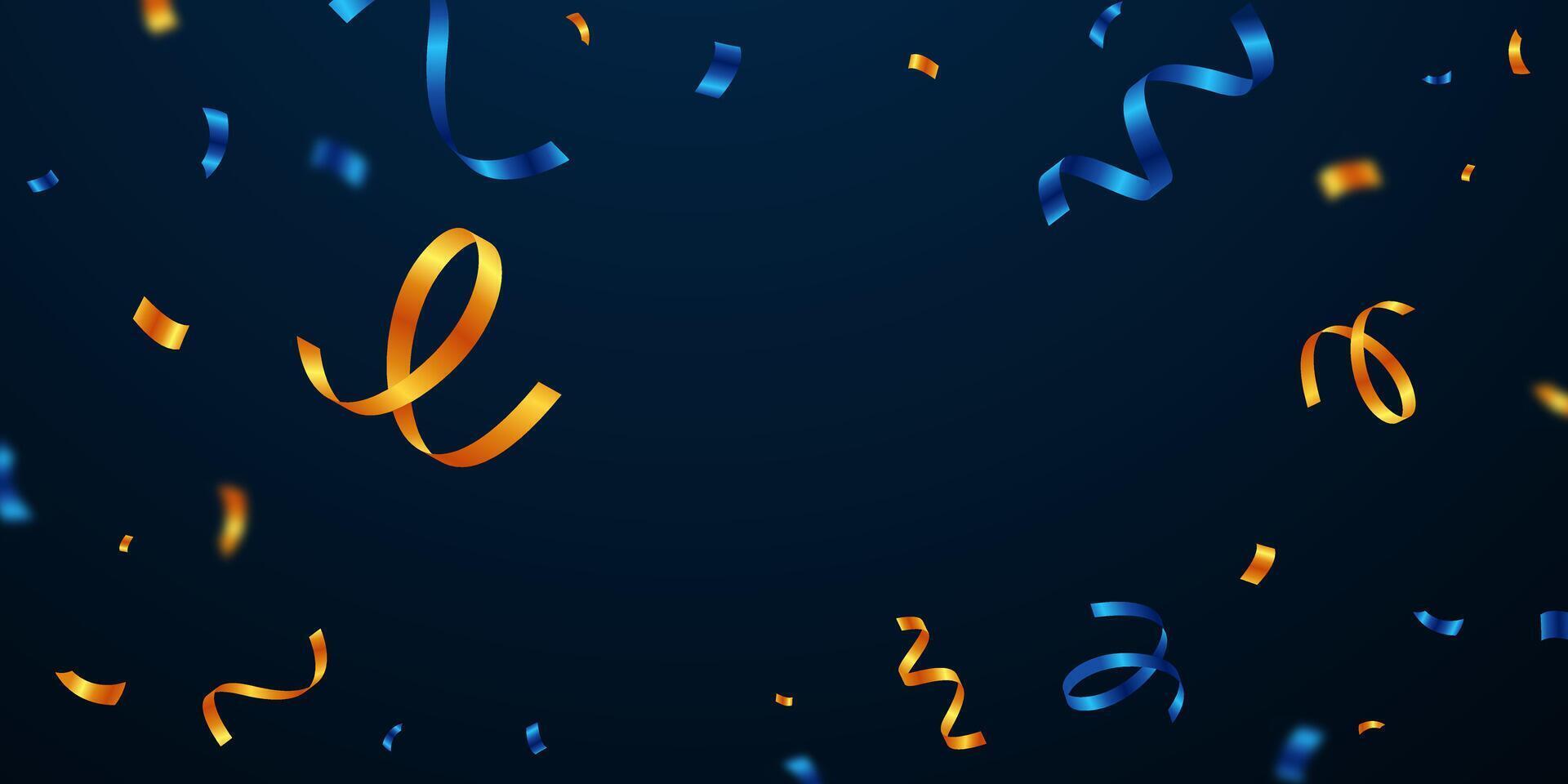 confetti background orange and blue Beautifully arranged, illustration vector