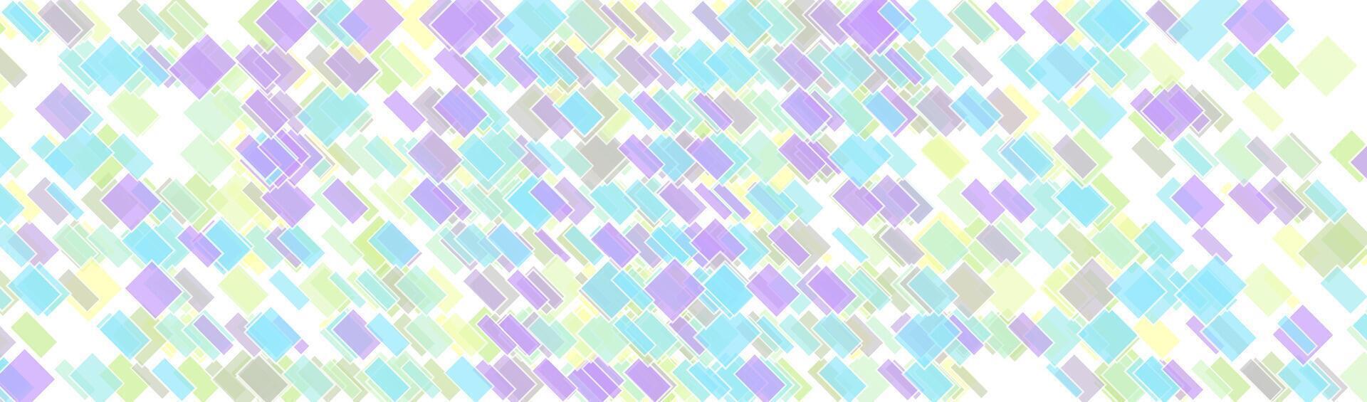 Colorful mosaic rectangles abstract tech geometric background vector