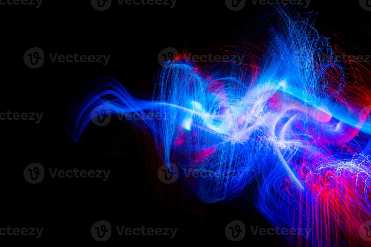 Futuristic light wave of energy with elegant glowing lines. Abstract technology background. photo