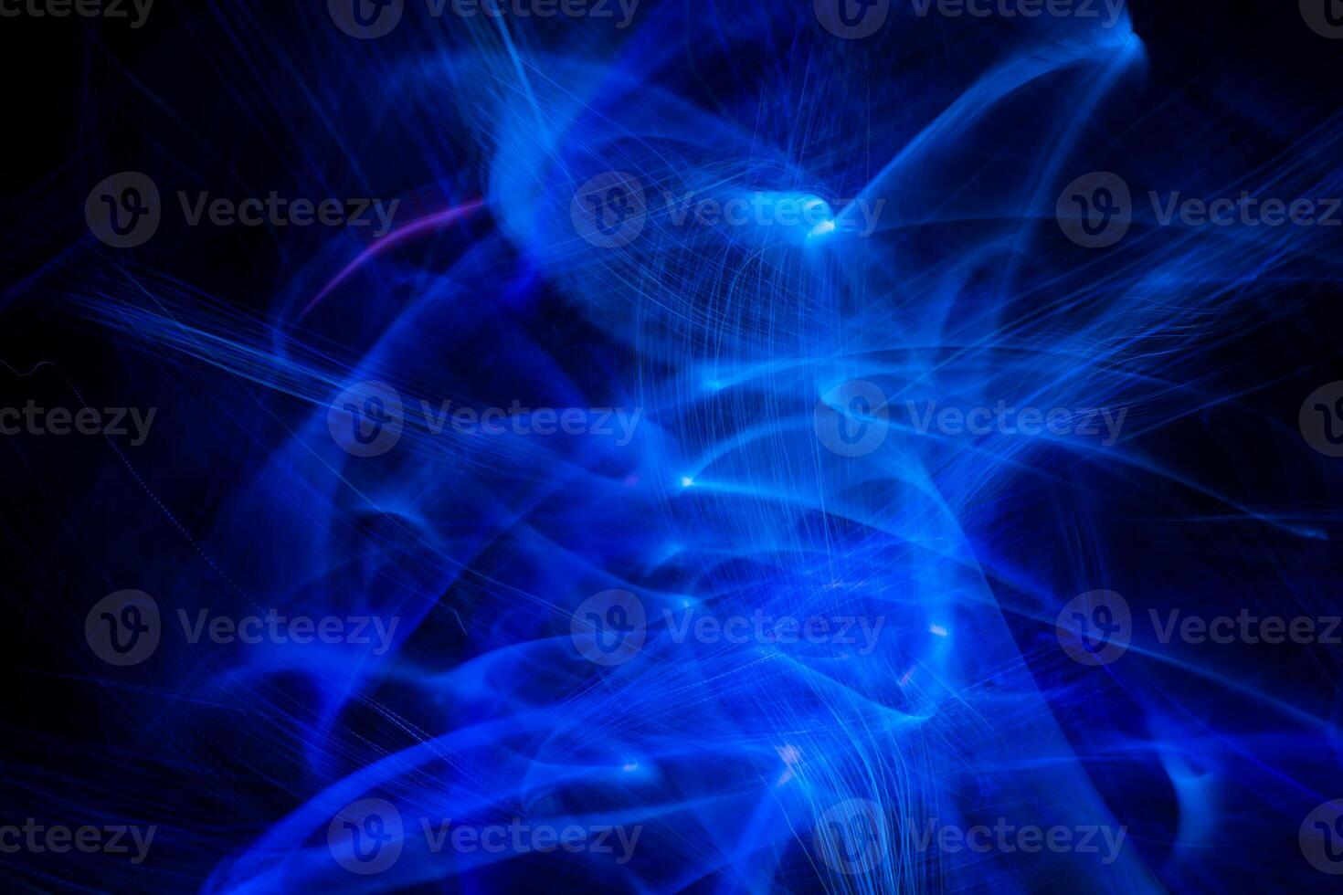 Blue Light wave of energy explosion with elegant glowing lines. Abstract technology background. photo