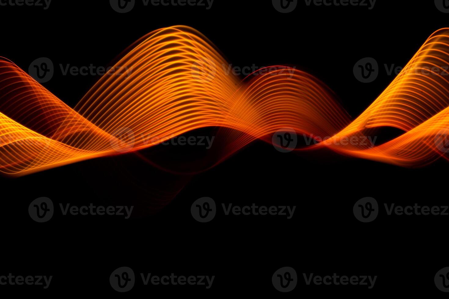 Neon lights glow and flash technology background with flying design elements. photo
