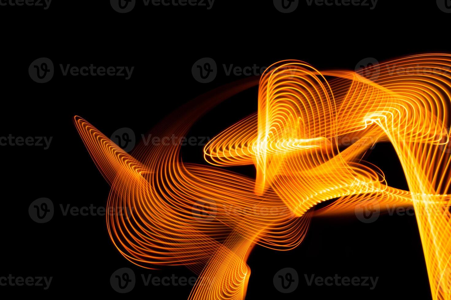 Technology abstract background futuristic neon light stripes on black. photo
