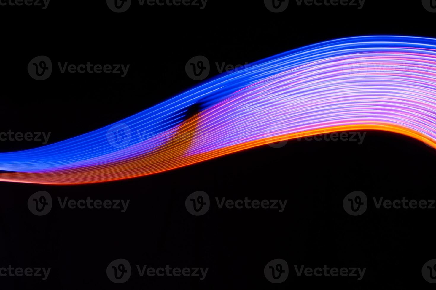 Abstract technology banner design. Digital neon lines on black background. photo