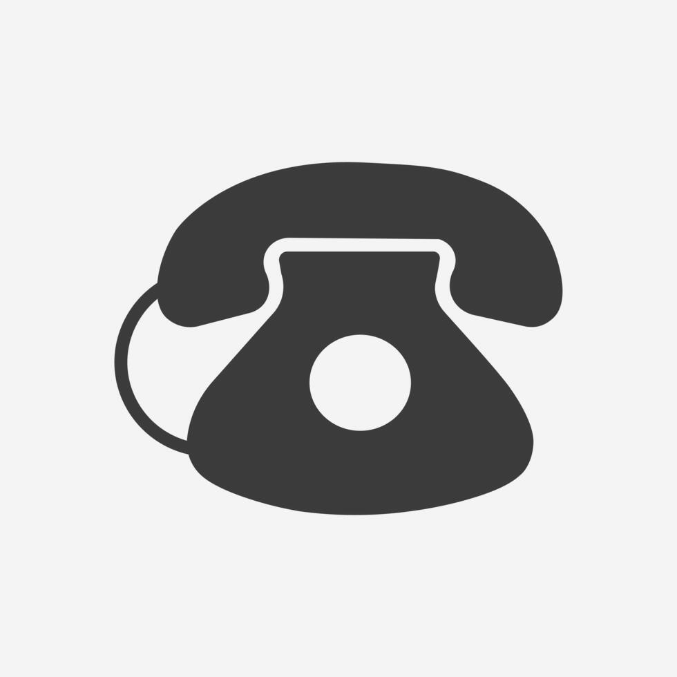 office telephone icon. handset, business, phone, communication, call symbol sign vector