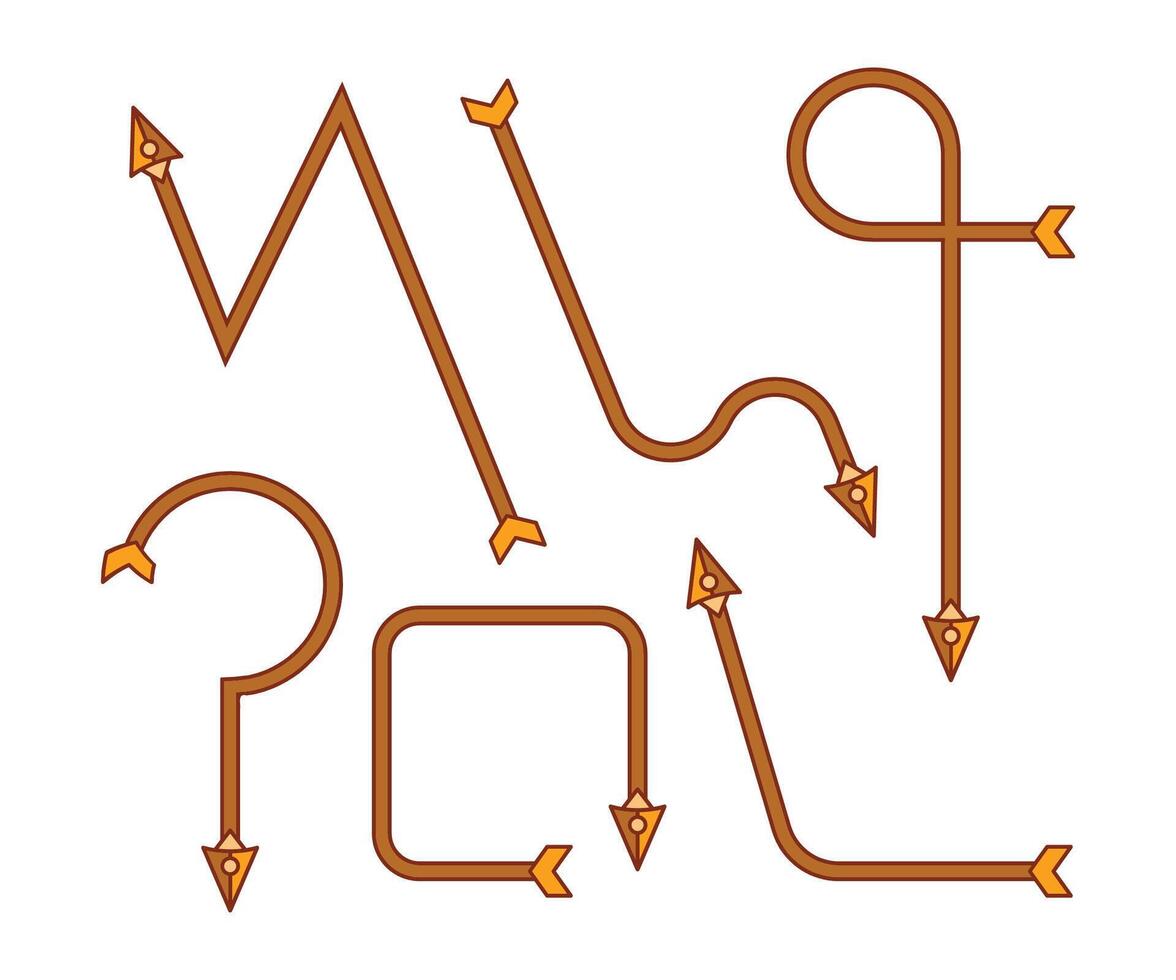 decorative arrow symbols set vector